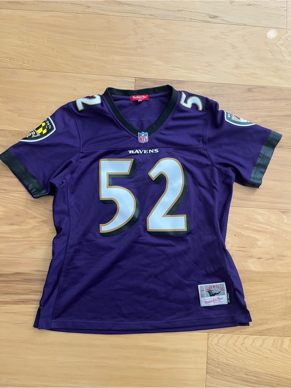 NFL Women's Baltimore Ravens Purple R. Lewis #52 Jersey - Picture 2 of 2